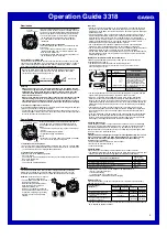 Preview for 2 page of Casio 3318 Operation Manual