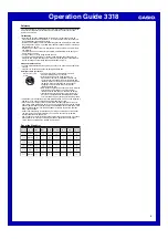 Preview for 3 page of Casio 3318 Operation Manual