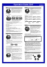 Preview for 3 page of Casio 3347 Operation Manual