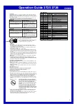 Preview for 6 page of Casio 3725 Operation Manual