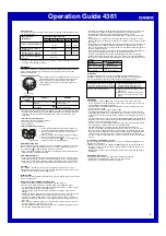 Preview for 5 page of Casio 4361 Operation Manual