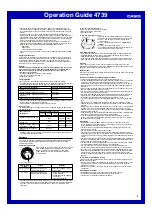 Preview for 5 page of Casio 4739 Operation Manual