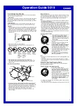 Preview for 2 page of Casio 5019 Operation Manual