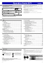 Preview for 2 page of Casio 5371 Operation Manual