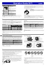 Preview for 3 page of Casio 5371 Operation Manual