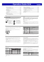 Preview for 2 page of Casio 5444 Operation Manual