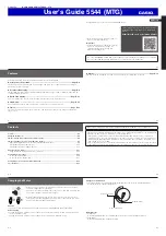 Preview for 1 page of Casio 5544 MTG User Manual