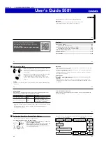 Preview for 1 page of Casio 5581 User Manual