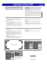 Предварительный просмотр 6 страницы Casio 5607 Operation Manual