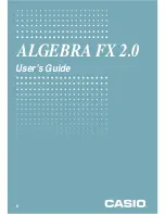 Casio ALGEBRA FX 2.0 User Manual preview