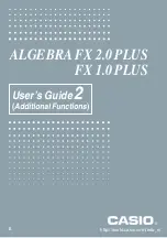 Casio ALGEBRA FX User Manual preview