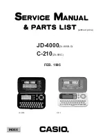 Предварительный просмотр 1 страницы Casio C-210 Service Manual