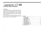 Предварительный просмотр 2 страницы Casio CASIOTONE CT-380 Operation Manual