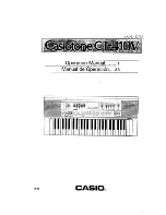 Casio Casiotone CT-410V Operation Manual preview