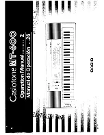 Preview for 1 page of Casio Casiotone MT-600 Operation Manual