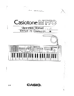 Casio Casiotone MT-70 Operation Manual preview