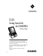 Предварительный просмотр 1 страницы Casio Cassiopeia E-125 Getting Started Manual