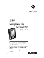 Casio Cassiopeia E-200 Getting Started Manual preview