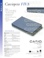 Preview for 2 page of Casio Cassiopeia FIVA Specifications