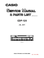 Casio CDP-120 Service Manual & Parts List preview