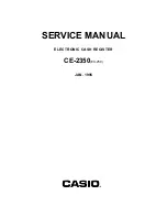 Casio CE-235 Service Manual preview