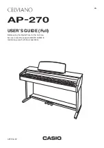 Preview for 1 page of Casio CELVIANO AP-270 User Manual