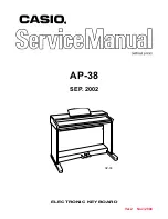 Casio Celviano AP-38 Service Manual preview