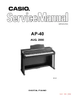 Casio Celviano AP-40 Service Manual предпросмотр