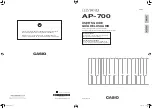 Casio celviano ap-700 User Manual preview