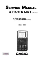 Casio CFX-9800G Service Manual & Parts List preview