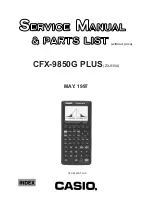 Предварительный просмотр 1 страницы Casio CFX-9850G PLUS Service Manual & Parts Manual