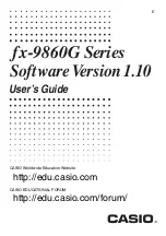 Casio CFX-9850GB PLUS User Manual preview