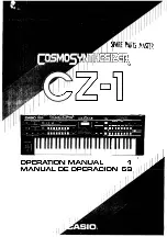 Preview for 1 page of Casio Cosmo CZ-1 Operation Manual