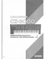 Casio Cosmosunthesizer CZ-3000 Operation Manual preview