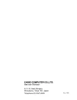 Preview for 16 page of Casio CPS-130 Service Manual