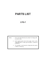 Preview for 13 page of Casio CPS-7 Service Manual