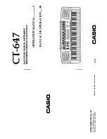 Casio CT-647 Operation Manual preview