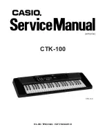 Casio CTK-100 Service Manual preview