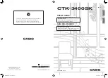 Casio CTK-3400SK User Manual preview