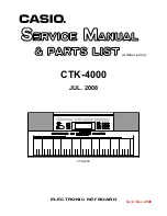 Casio CTK-4000 Service Manual & Parts List preview