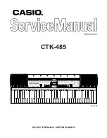 Предварительный просмотр 1 страницы Casio CTK-485 Service Manual