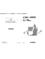 Preview for 1 page of Casio CTK-495 User Manual