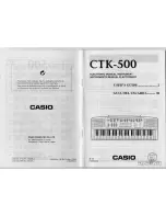 Casio CTK-500 User Manual preview