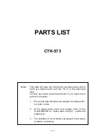 Preview for 22 page of Casio CTK-573 Service Manual