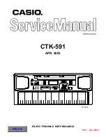 Casio CTK 591 - Full-Size 61 Key Keyboard Service Manual preview