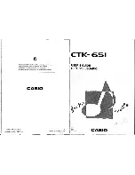 Casio CTK-651 User Manual preview