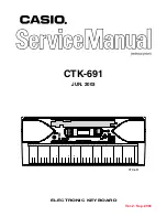 Предварительный просмотр 1 страницы Casio CTK-691 Service Manual