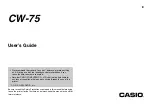 Casio CW-75 - Disc Title Printer Color Thermal Transfer User Manual предпросмотр