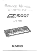 Preview for 1 page of Casio CZ-5000 Service Manual & Parts List