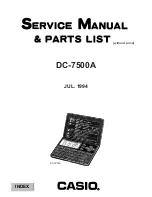 Casio DC-7500A Service Manual & Parts List preview